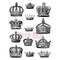 Deep Red Stamps Crown Collection Rubber Cling Stamp 3 x 4 inches